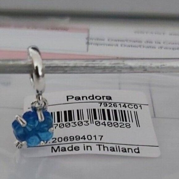 Authentic Pandora UNICEF Sterling Silver Blue Murano Glass Family Tree 792614C01 - Picture 2 of 7